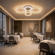 Lampadario LED RONDA Magno con telecomando 78W, 4 Cerchi, Luce Fredda/Calda/Neutra, Dimmerabile, Lampadari LED Bianchi con Telecomando Titolo predefinito Alessandro Design
