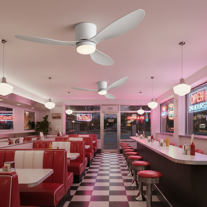 VENTIS Lampadario LED Fan con telecomando, 21 W, D80 cm, Luce fredda/neutra/calda, metallo e plastica, bianco