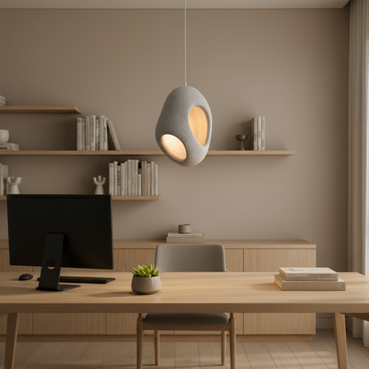 FOAMER Lampadario Moderno, 37 cm, Sospeso, 1 X E27, Grigio, Metallo e Schiuma, Altezza Regolabile Lampadari Classici Titolo predefinito Alessandro Design