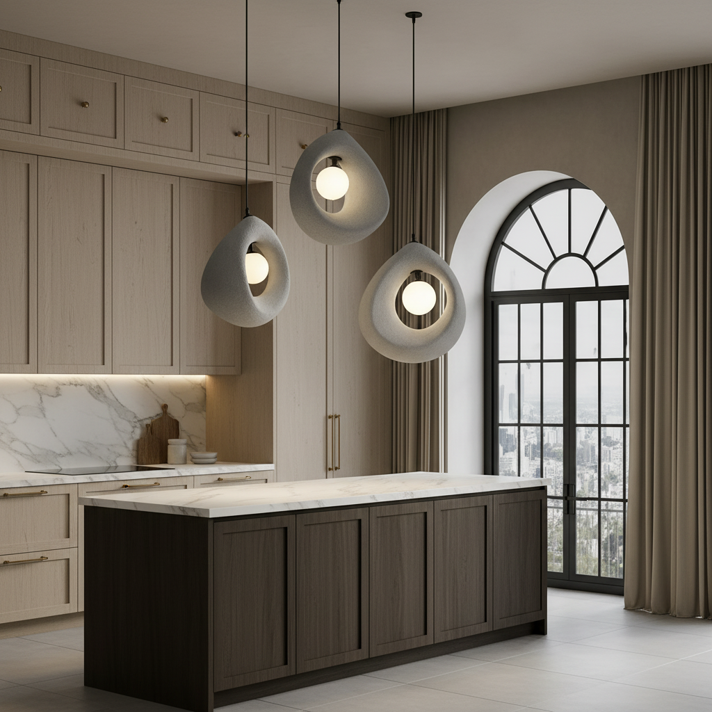 FOAMER Lampadario Moderno, 35 cm, Sospeso, 1 X E27, Grigio, Metallo e Schiuma, Altezza Regolabile Lampadari Moderni Titolo predefinito Alessandro Design