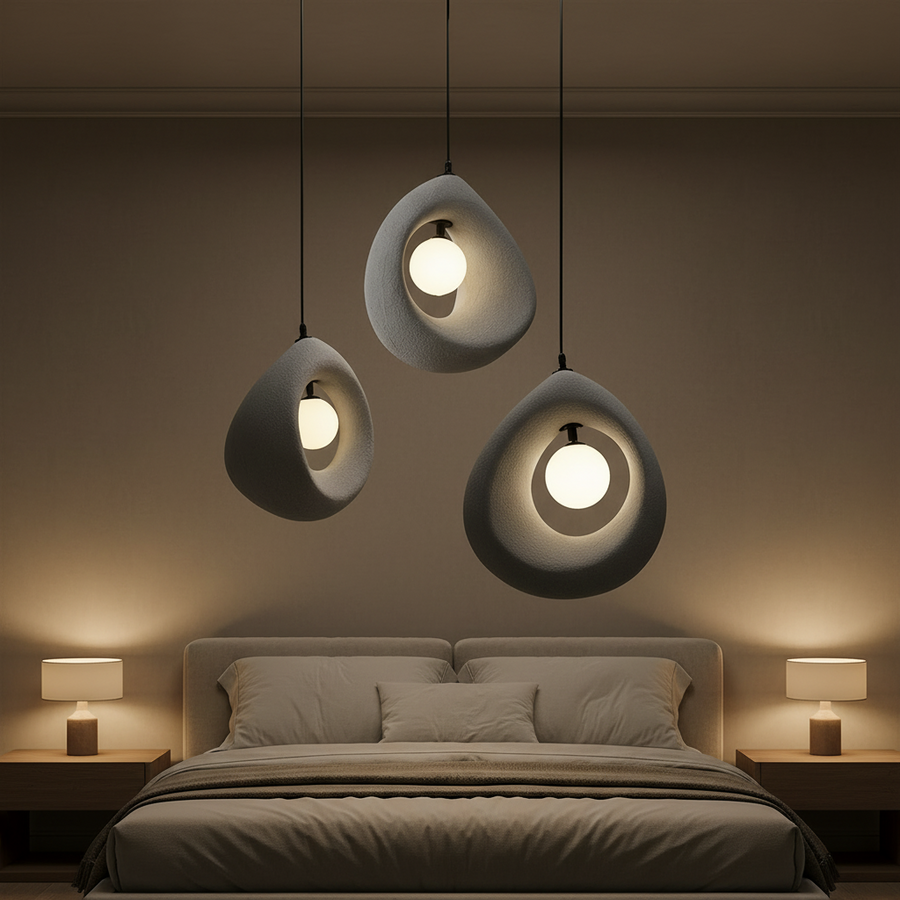 FOAMER Lampadario Moderno, 35 cm, Sospeso, 1 X E27, Grigio, Metallo e Schiuma, Altezza Regolabile Lampadari Moderni Titolo predefinito Alessandro Design