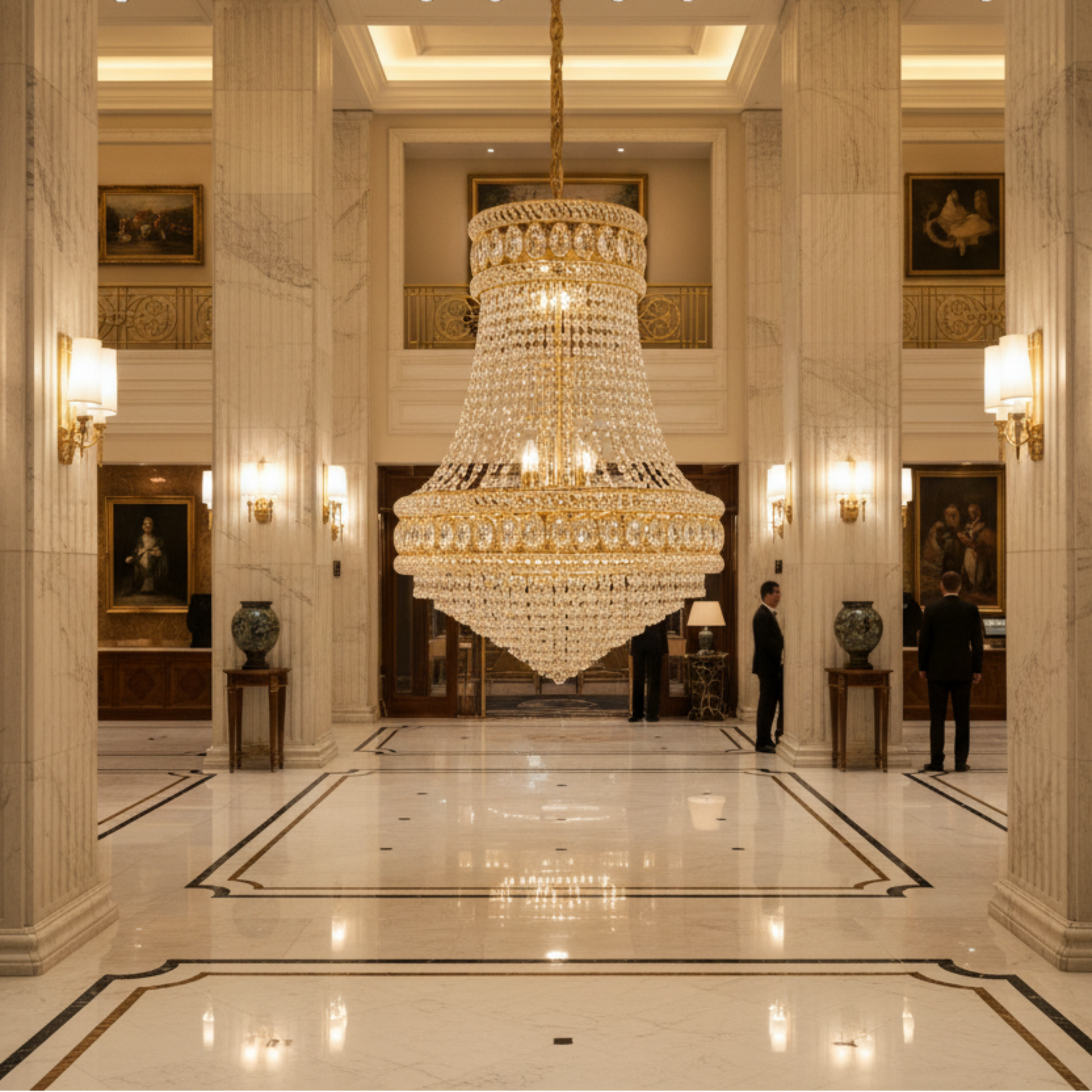 Lampadario in Cristallo EMPIRE Eleganza 10xE14, D50 cm, Oro, Altezza Regolabile, Metallo e Cristallo Lampadari in Cristallo Titolo predefinito Alessandro Design