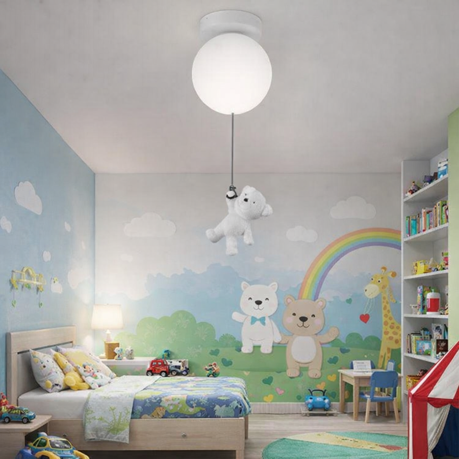 Lampadario LED URSOLETI CP210 Globo 15cm, Altezza 47cm, 1xE27, Sospeso, Metallo e Acrilico Lampadari per bambini Titolo predefinito Alessandro Design