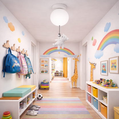 Lampadario LED URSOLETI CP210 Globo 15cm, Altezza 47cm, 1xE27, Sospeso, Metallo e Acrilico Lampadari per bambini Titolo predefinito Alessandro Design