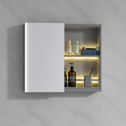 Set Mobili Bagno NOVA, Mobile Lavabo + Mobile Specchio 60 cm, 2 Pezzi, Mobili Bagno Grigio Titolo predefinito Alessandro Design