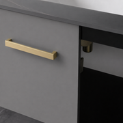 Set Mobili Bagno NOVA, Mobile Lavabo + Mobile Specchio 60 cm, 2 Pezzi, Mobili Bagno Grigio Titolo predefinito Alessandro Design