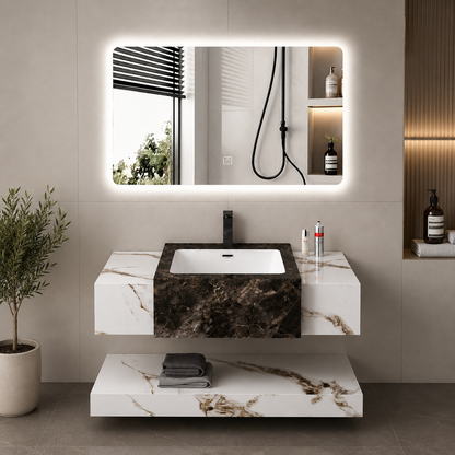 Set mobili da bagno VANTA, 80 cm, 3 pezzi, mobili da bagno bianchi Titolo predefinito Alessandro Design