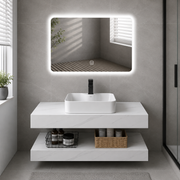 Set Mobili da Bagno AURO, 60 cm, 3 Pezzi, Mobili da Bagno Bianco Titolo predefinito Alessandro Design