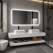 Set mobili da bagno AVEN Duo, 140 cm, 3 pezzi, mobili da bagno bianchi Titolo predefinito Alessandro Design