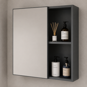 Set mobili da bagno EVOQ, larghezza 70 cm, 2 pezzi, mobili da bagno grigio e bianco Titolo predefinito Alessandro Design