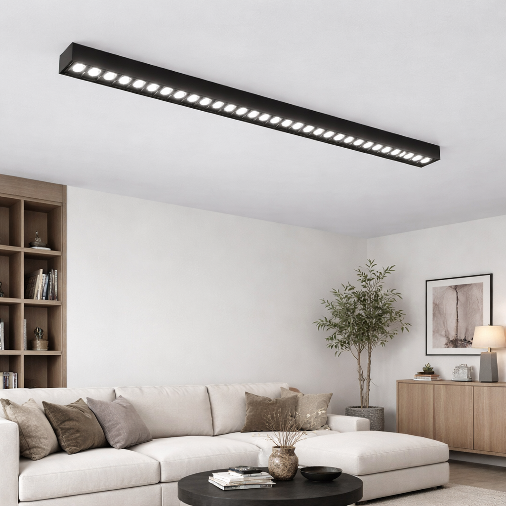 Proiettore LED Lineare Griglia Applicata 30W, Luce Neutra 4000k, 30 sorgenti, Plafoniere LED 80 x 3,5 x 6,5 cm Titolo predefinito Alessandro Design