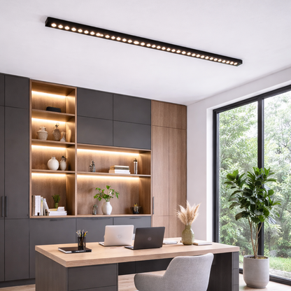 Proiettore Lineare LED Griglia Applicata 35W, Luce Neutra 4000k, 35 sorgenti, Plafoniere LED 94x3,5x6,5 cm Titolo predefinito Alessandro Design