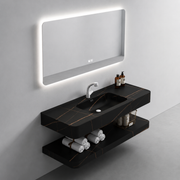 Set mobili da bagno KRISS, 60 cm, 3 pezzi, nero