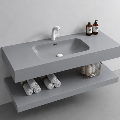 Set mobili da bagno KROSS, 60 cm, 3 pezzi, grigio