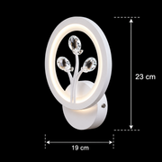 Aplica LED DAISY, 14W, Lumina Rece/Calda/Neutra, Alb cu Cristal Aplice de Interior Default Title Alessandro Design