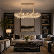 Lampadario in cristallo ORION 19xE14, Oro, Altezza regolabile, Metallo e cristallo Lampadari in cristallo Titolo predefinito Alessandro Design