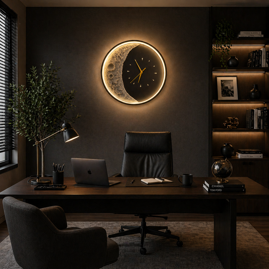 Lampada da parete decorativa a LED Moon Diametro 40 cm Luce fredda/neutra/calda Lampada da parete per interni nera Titolo predefinito Alessandro Design