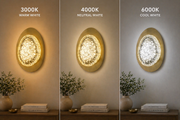 Lampada da parete decorativa a LED GEM, colore oro freddo/neutro/caldo, per interni. Titolo predefinito Alessandro Design