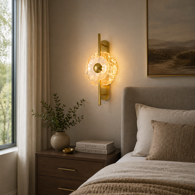 Lampada da parete decorativa a LED LUMA. Luce dorata fredda/neutra/calda