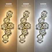 Lampada da parete a LED decorativa in cristallo BLOSSOM Luce fredda/neutra/calda Lampada da parete per interni dorata Titolo predefinito Alessandro Design