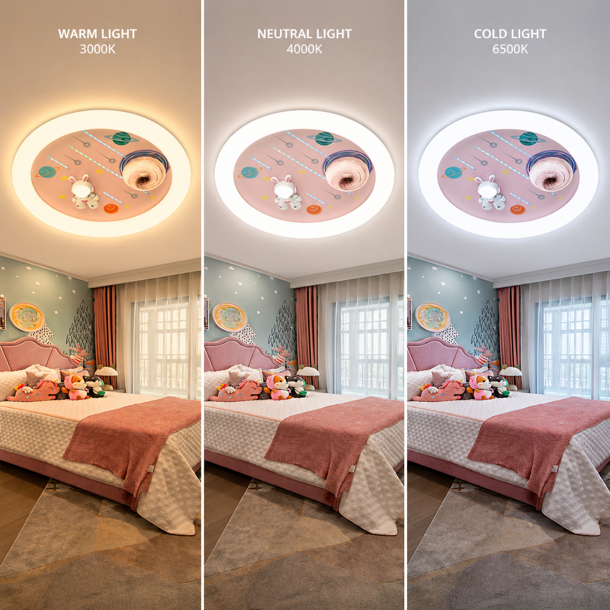 Lampadario LED CONSTELATION con telecomando 63W, Diametro 50cm, Luce Fredda/Calda/Neutra, Lampadari LED Rosa con Telecomando Titolo predefinito Alessandro Design