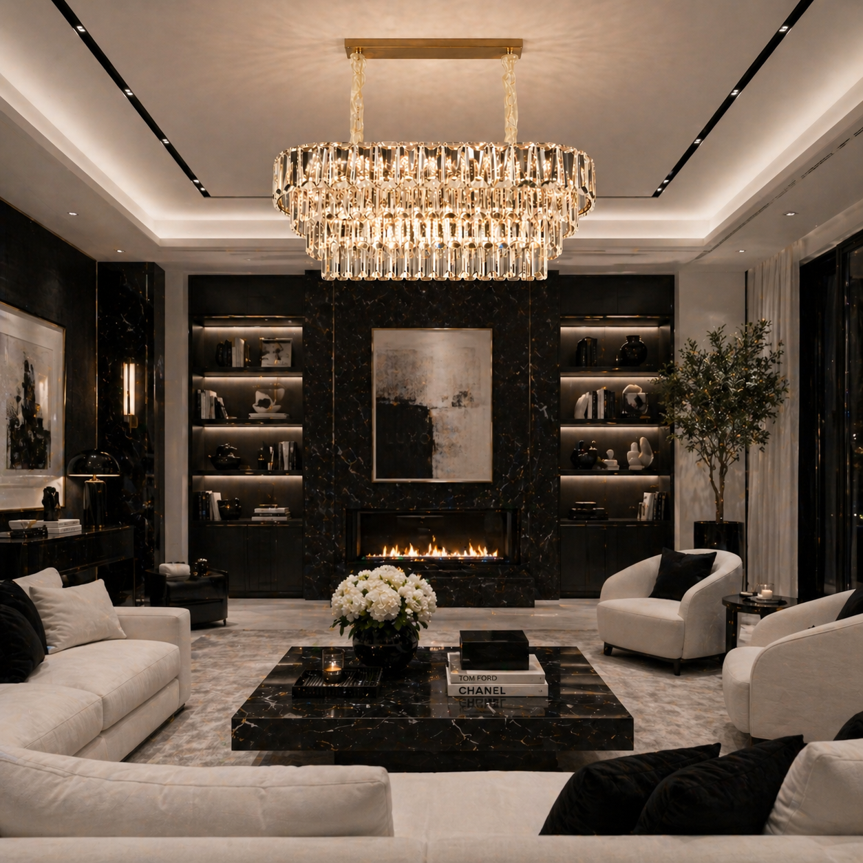 Lampadario in Cristallo VALMONT Supremo 12xE14, 80x30 cm, Oro, Altezza Regolabile, Metallo e Cristallo Lampadari in Cristallo Titolo predefinito Alessandro Design