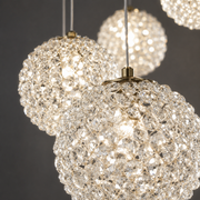 Lampadario in cristallo MILLE, 18xG9, diametro 60 cm x altezza 340 cm, cristallo e metallo, oro