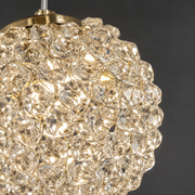 Lampadario in cristallo MILLE, 18xG9, diametro 60 cm x altezza 340 cm, cristallo e metallo, oro