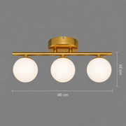 Lampadario in cristallo ORI, 46cm, 3xG9, Globi, Oro