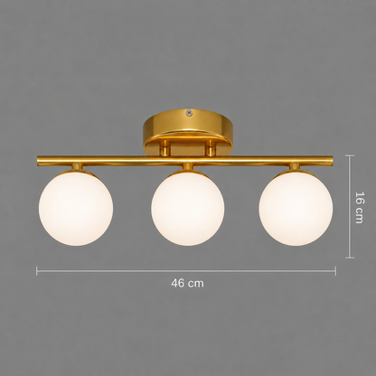 Lampadario in cristallo ORI, 46cm, 3xG9, Globi, Oro