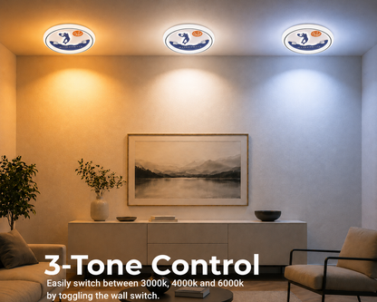 Lampadario LED con telecomando 88W, Diametro 50cm, Luce Fredda/Calda/Neutra, Lampadario LED Blu con telecomando Titolo predefinito Alessandro Design