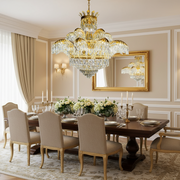 Lampadario in Cristallo PALACE Supremo 29xG9, D115cm, Oro Lucido, Altezza Regolabile, Metallo e Cristallo Lampadari in Cristallo Titolo predefinito Alessandro Design
