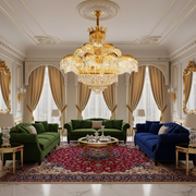 Lampadario in Cristallo PALACE Supremo 29xG9, D115cm, Oro Lucido, Altezza Regolabile, Metallo e Cristallo Lampadari in Cristallo Titolo predefinito Alessandro Design