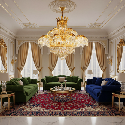 Lampadario in Cristallo PALACE Supremo 29xG9, D115cm, Oro Lucido, Altezza Regolabile, Metallo e Cristallo Lampadari in Cristallo Titolo predefinito Alessandro Design