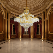 Lampadario in Cristallo PALACE Supremo 29xG9, D115cm, Oro Lucido, Altezza Regolabile, Metallo e Cristallo Lampadari in Cristallo Titolo predefinito Alessandro Design