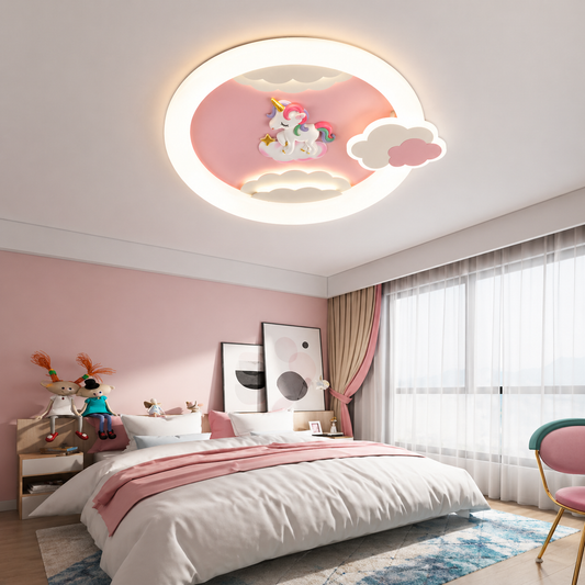 Lampadario a LED con telecomando 71W, Diametro 50cm, Luce Fredda/Calda/Neutra, Lampadario a LED con telecomando Rosa Titolo predefinito Alessandro Design