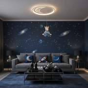Lampadario LED ASTRONAUT 80W, Luce Fredda/Calda/Neutra, Bianco Lampadari per bambini Titolo predefinito Alessandro Design