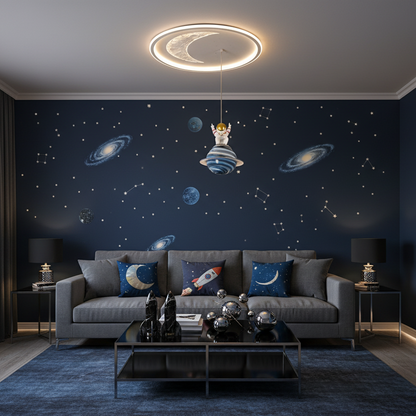 Lampadario LED ASTRONAUT 80W, Luce Fredda/Calda/Neutra, Bianco Lampadari per bambini Titolo predefinito Alessandro Design