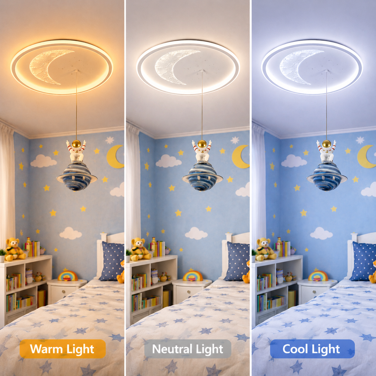 Lampadario LED ASTRONAUT 80W, Luce Fredda/Calda/Neutra, Bianco Lampadari per bambini Titolo predefinito Alessandro Design