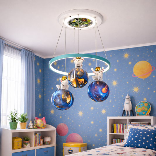 Lampadario LED ASTRONAUT 35W, 3xE27, Luce Fredda/Calda/Neutra, Bianco Lampadari per bambini Titolo predefinito Alessandro Design