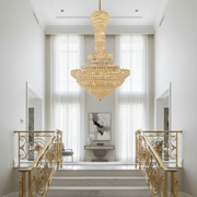 Lampadario in Cristallo PALAIS Grande 65xE14, Diametro 150cm, Altezza 240cm, Oro Lucido, Altezza Regolabile, Design Elegante Lampadario in Cristallo Titolo predefinito Alessandro Design