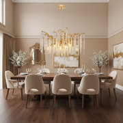Lampadario in cristallo ARBUS Regalis, Φ80 cm, 10xE14, oro, metallo e cristallo