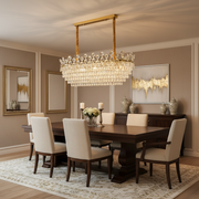 Candelabro in Cristallo ACE Supremo 10xE14, Dimensioni 95x35cm, Altezza 40cm, Oro Lucido, Altezza Regolabile, Design Elegante Candelabro in Cristallo Titolo predefinito Alessandro Design