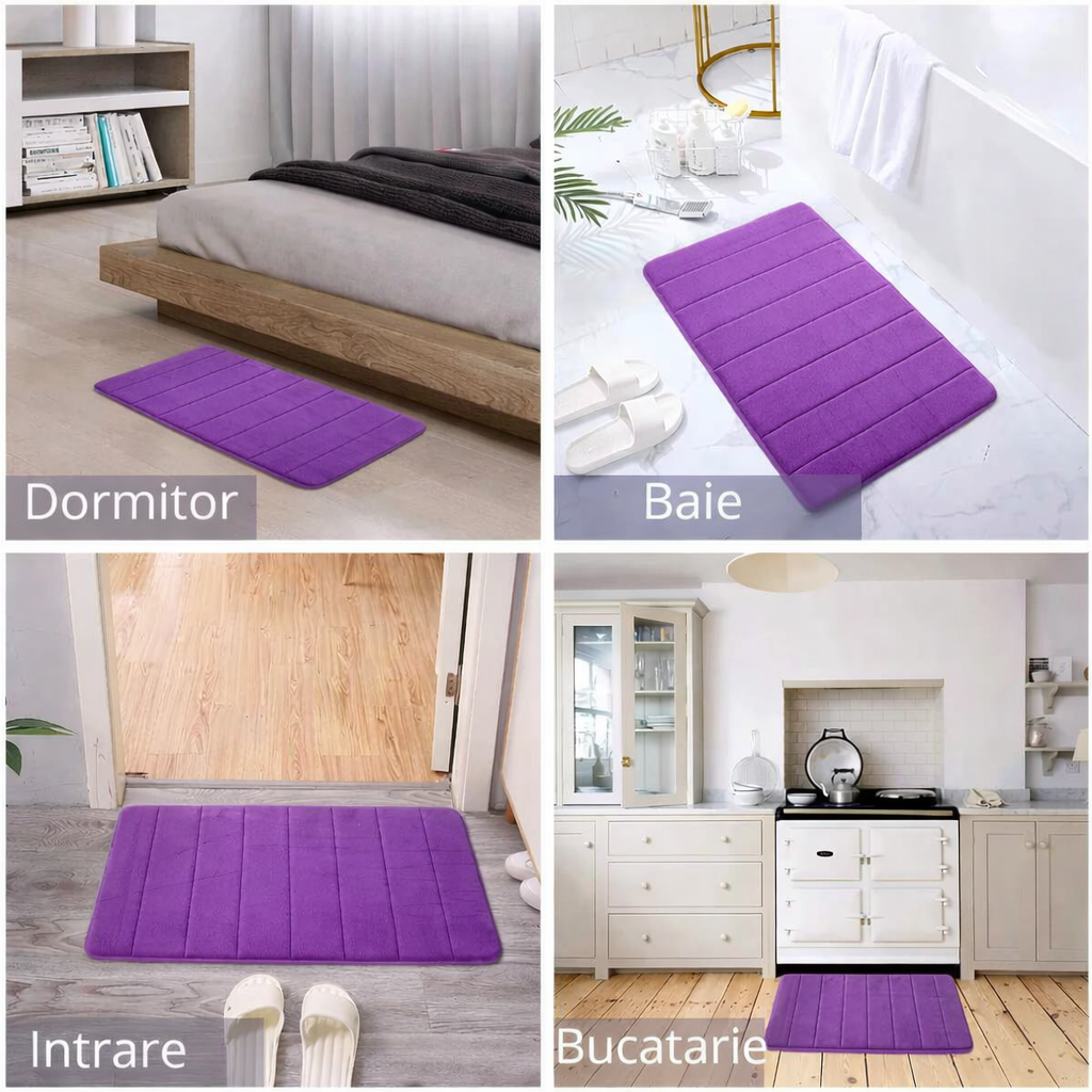 Tappetino da bagno, 50x80 cm, viola, antiscivolo, assorbente Tappetini da bagno Titolo predefinito Alessandro Design