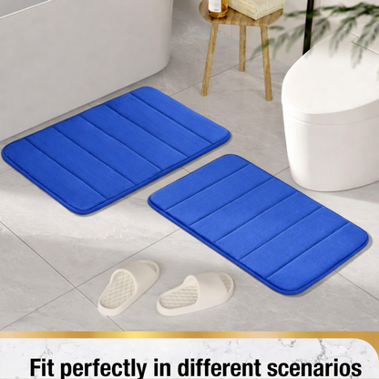 Tappeto Bagno, 50x80 cm, Blu, Antiscivolo, Assorbente Tappetini Bagno Titolo predefinito Alessandro Design