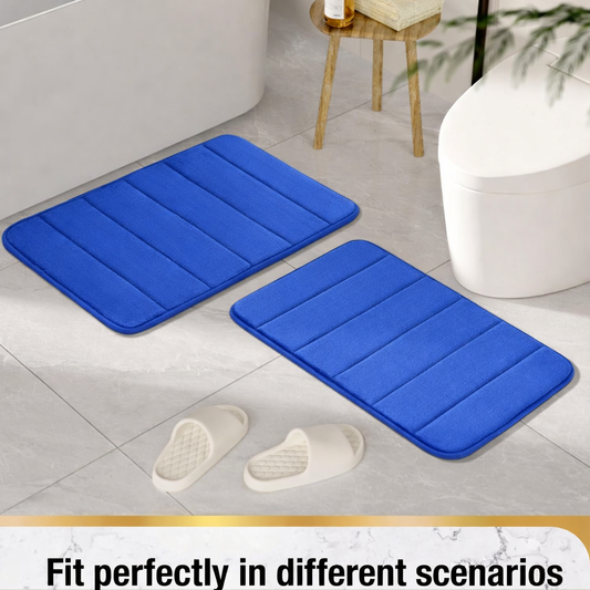 Tappeto Bagno, 50x80 cm, Blu, Antiscivolo, Assorbente Tappetini Bagno Titolo predefinito Alessandro Design