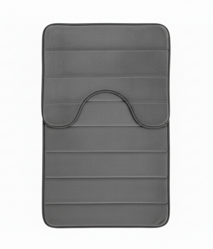 Tappeti da bagno, 80x50 cm / 50x40 cm, Grigio, Antiscivolo, Assorbente, Set di 2 Tappeti da bagno Titolo predefinito Alessandro Design