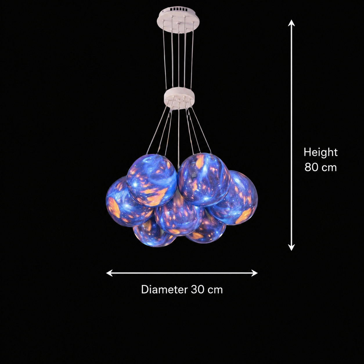 Lampadario per bambini PLANETE, 7xE27, D30 cm, Metallo, Multicolor Lampadari per bambini Titolo predefinito Alessandro Design