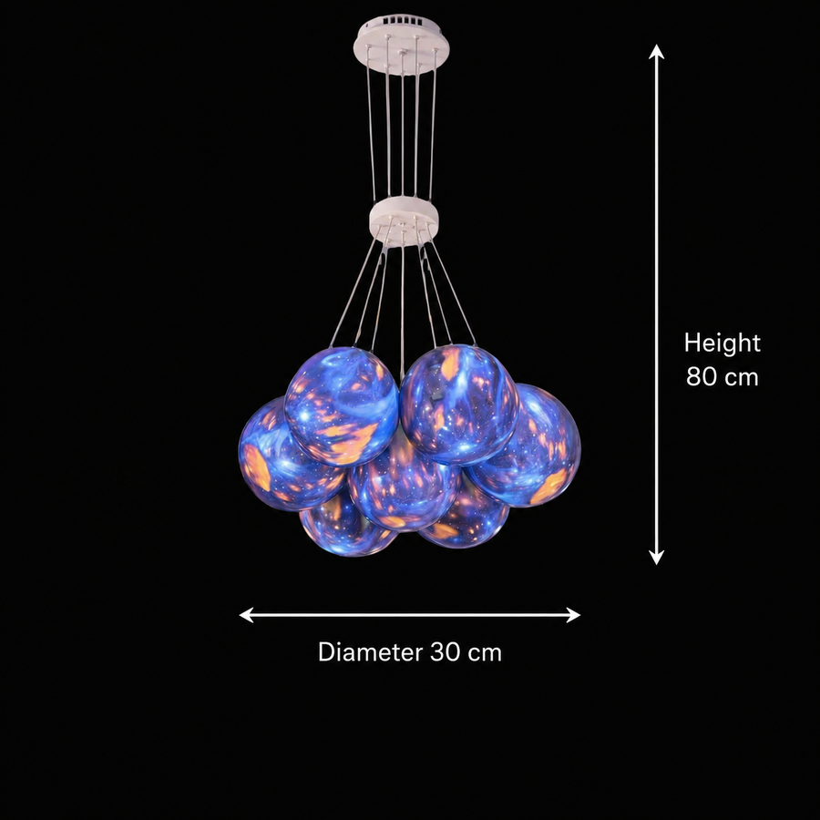 Lampadario per bambini PLANETE, 7xE27, D30 cm, Metallo, Multicolor Lampadari per bambini Titolo predefinito Alessandro Design