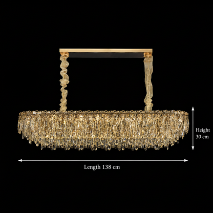 Lampadario in cristallo ORION 19xE14, Oro, Altezza regolabile, Metallo e cristallo Lampadari in cristallo Titolo predefinito Alessandro Design